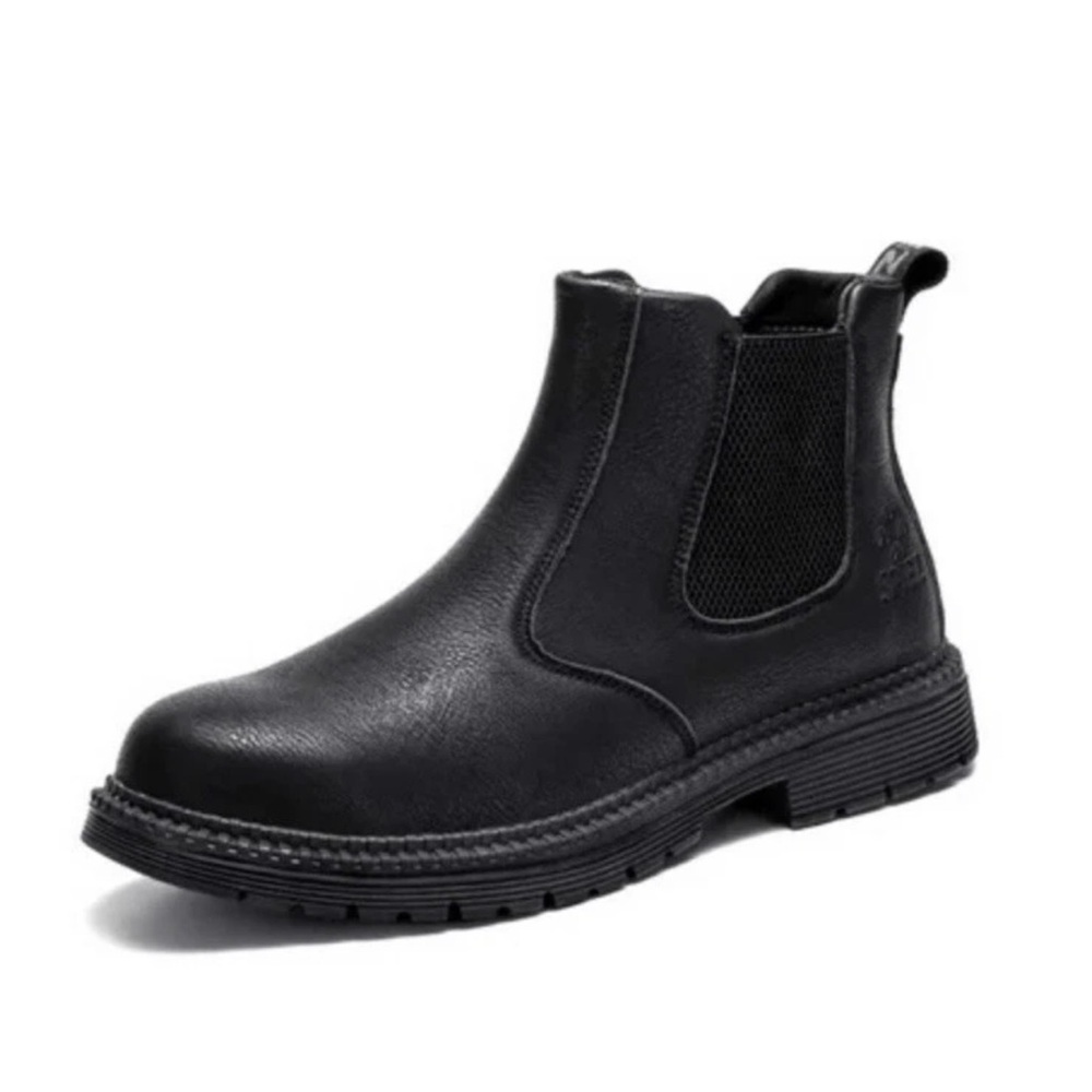 Mens Steel Toe Chelsea Safety Spiez Boots Non-Slip Waterproof Welding Black